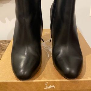 Authentic Christian louboutin (RED BOTTOMS) leather boots, size 10.5, like new
